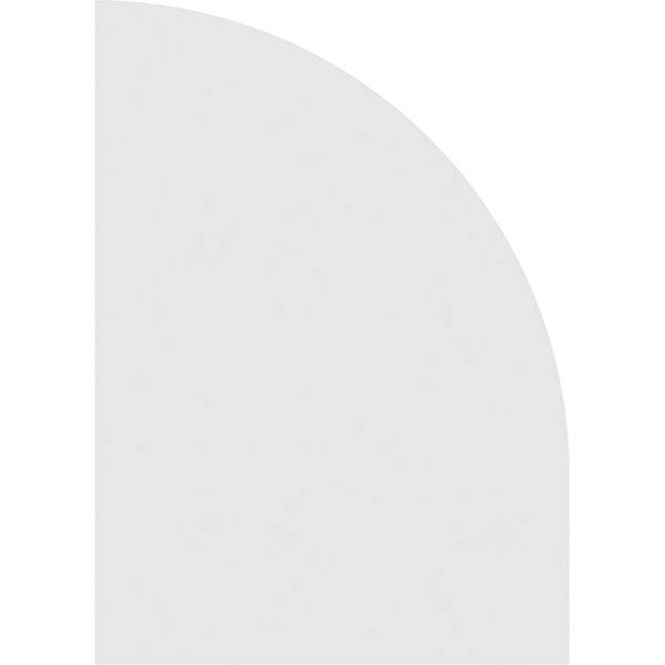 Quarter Round Top Left Surface Mount PVC Gable Vent D41331