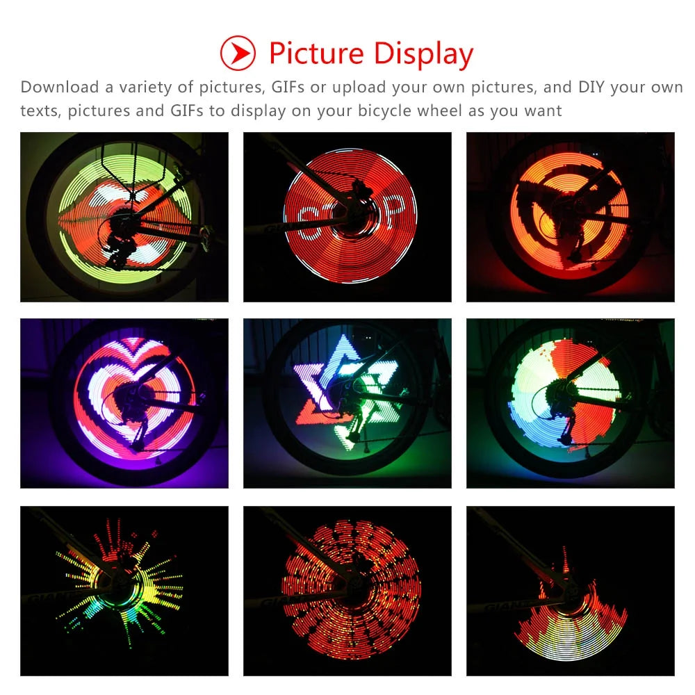 Rechargeable 64 LEDs Bike Spoke Wheel Lamp R64494