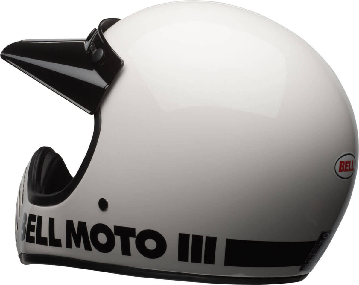 White Motocross Helmet V234