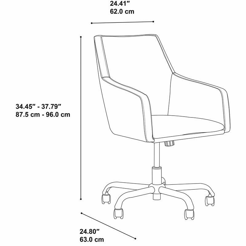 Brown Leather Box Chair A74408