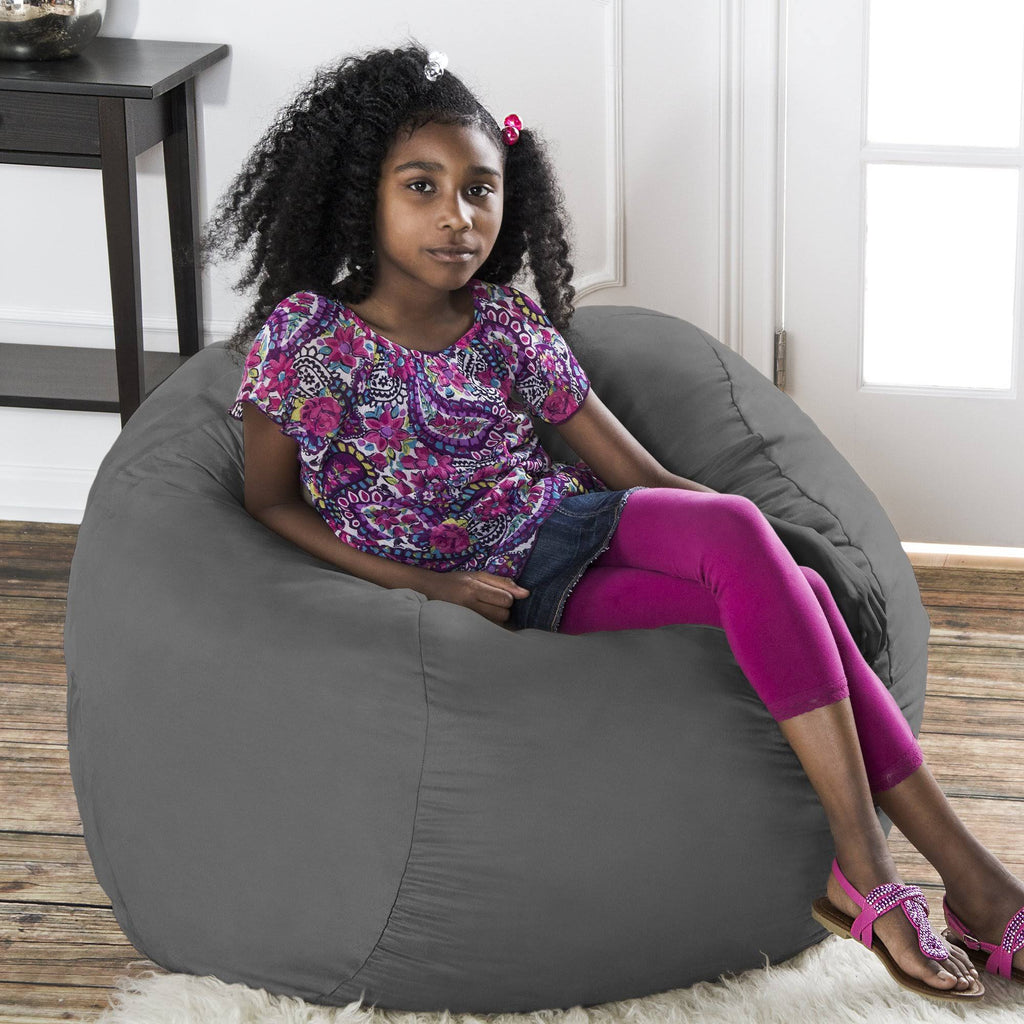 Orange Microsuede Foam Bag Chair A80962