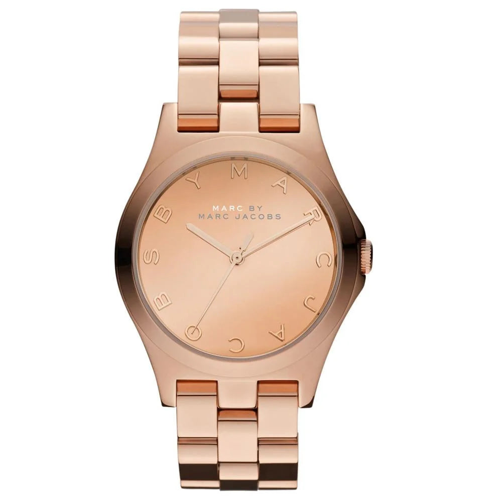 Glossy Rose Gold-Tone Watch H8201