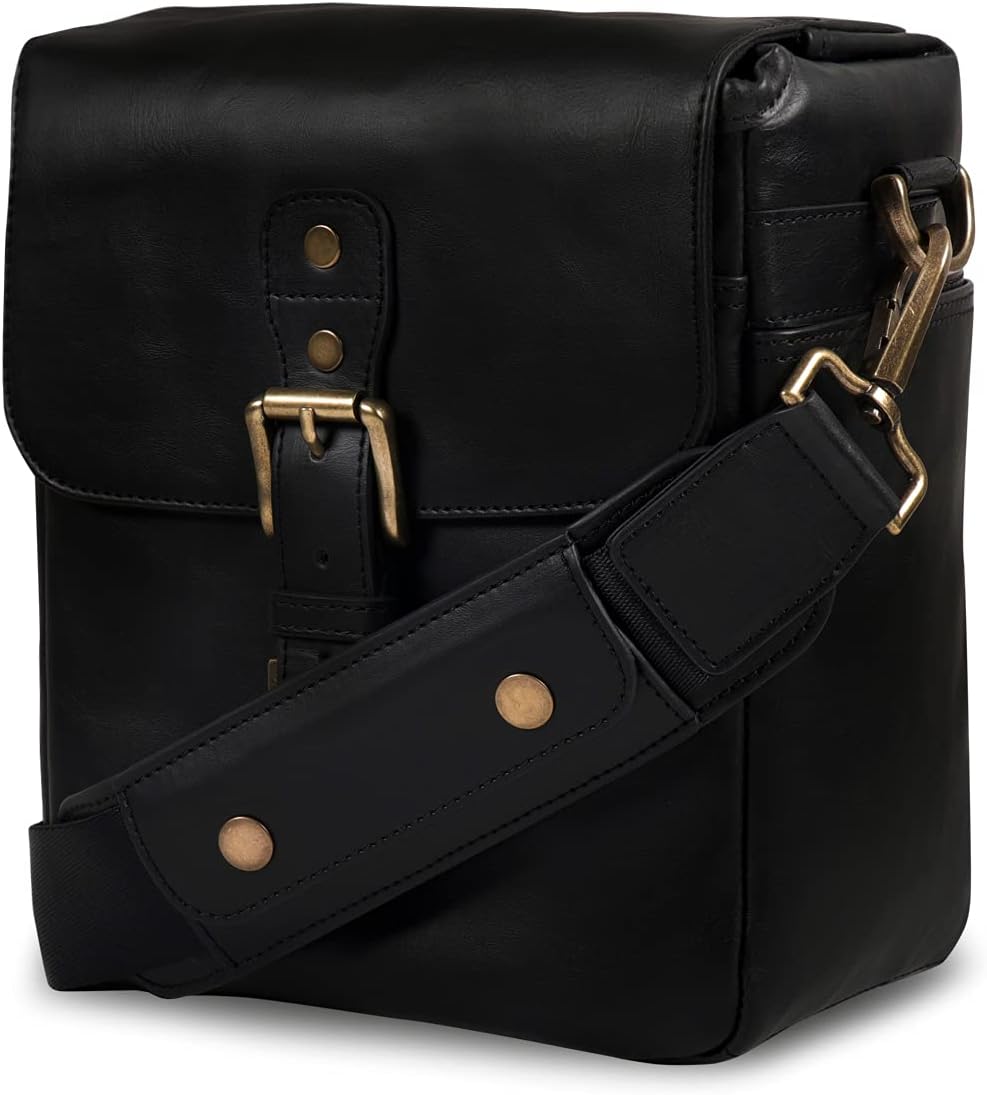 Light Brown Leather Camera Messenger Bag F518803