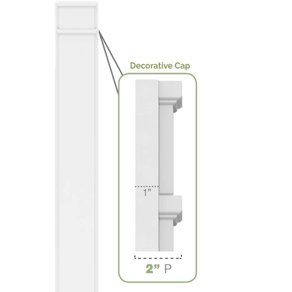 Plain PVC Pilaster with Standard Capital & Base (Pair) V87717