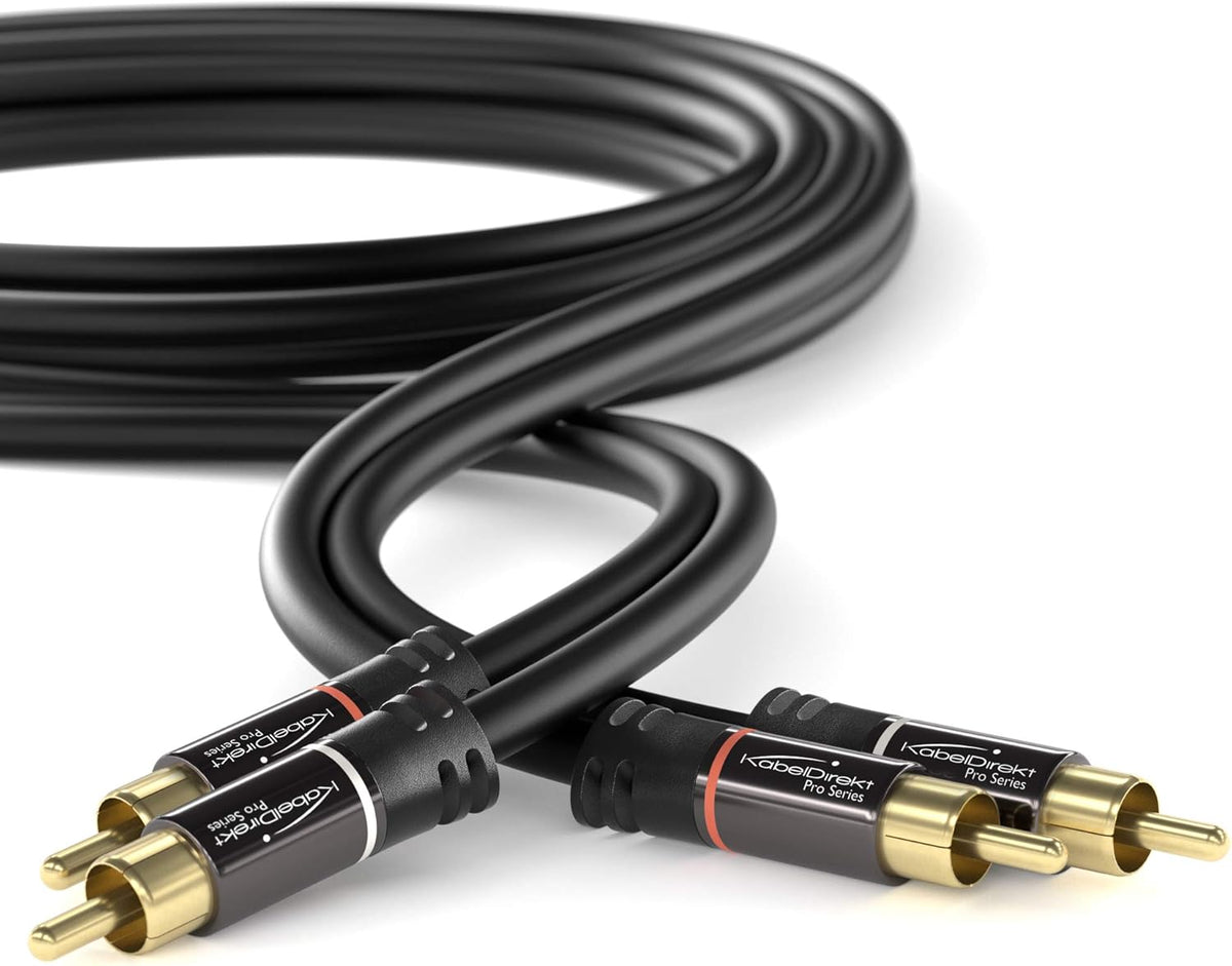 15ft RCA/Phono Stereo Audio Cable, Black E47593