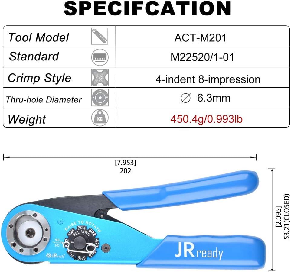 Adjustable Crimping Tool for Wire Range 12 to 26 AWG K504