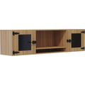 Smoked Glass Doors Wall Hutch F108560