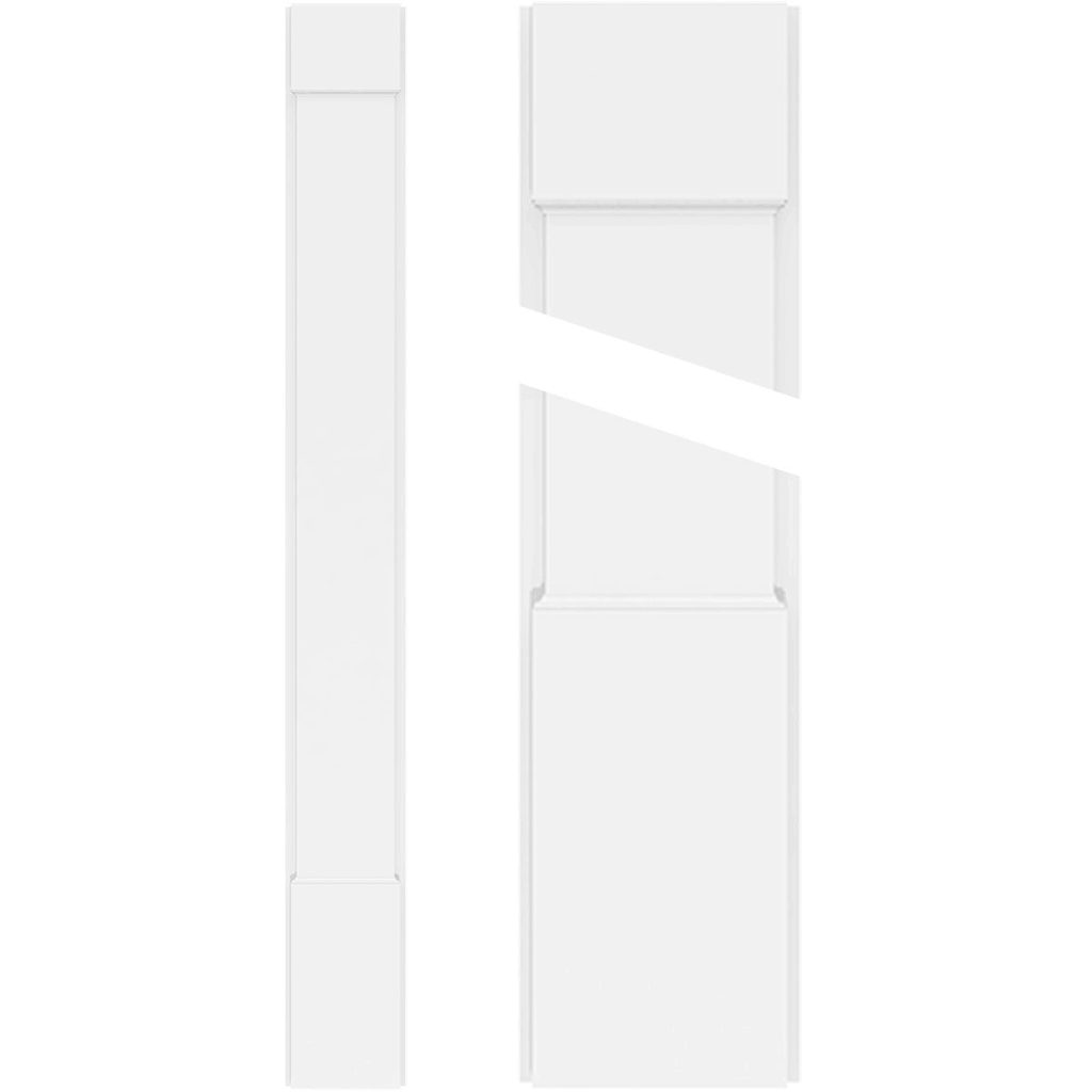 Plain PVC Pilaster with Standard Capital & Base (Pair) V87717