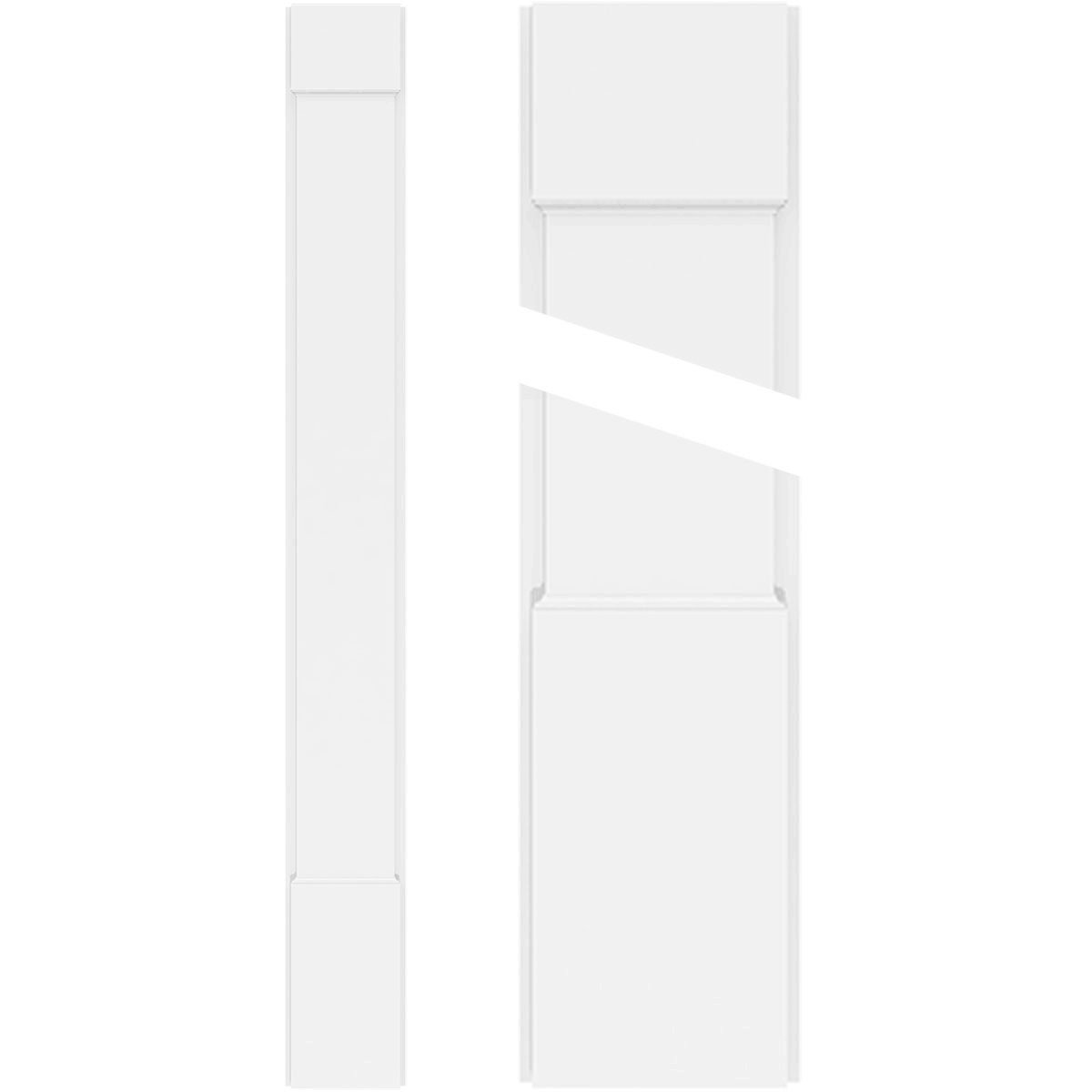 Plain PVC Pilaster with Standard Capital & Base (Pair) V87717