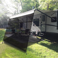 RV Awning Shade Screen with Zipper 15' x 8' Black Mesh Sun Shade C99063
