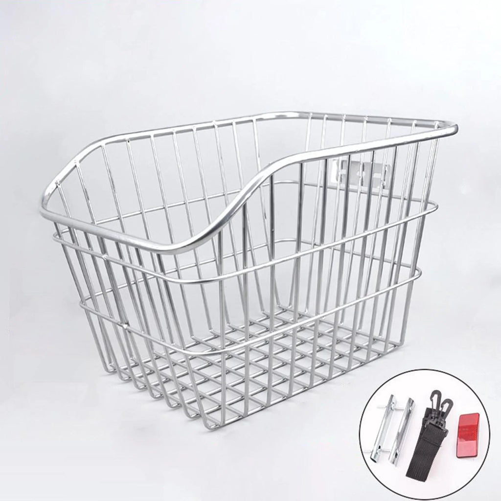 Rear Bike Basket Rack Heavy Duty Iron Wire Basket W636
