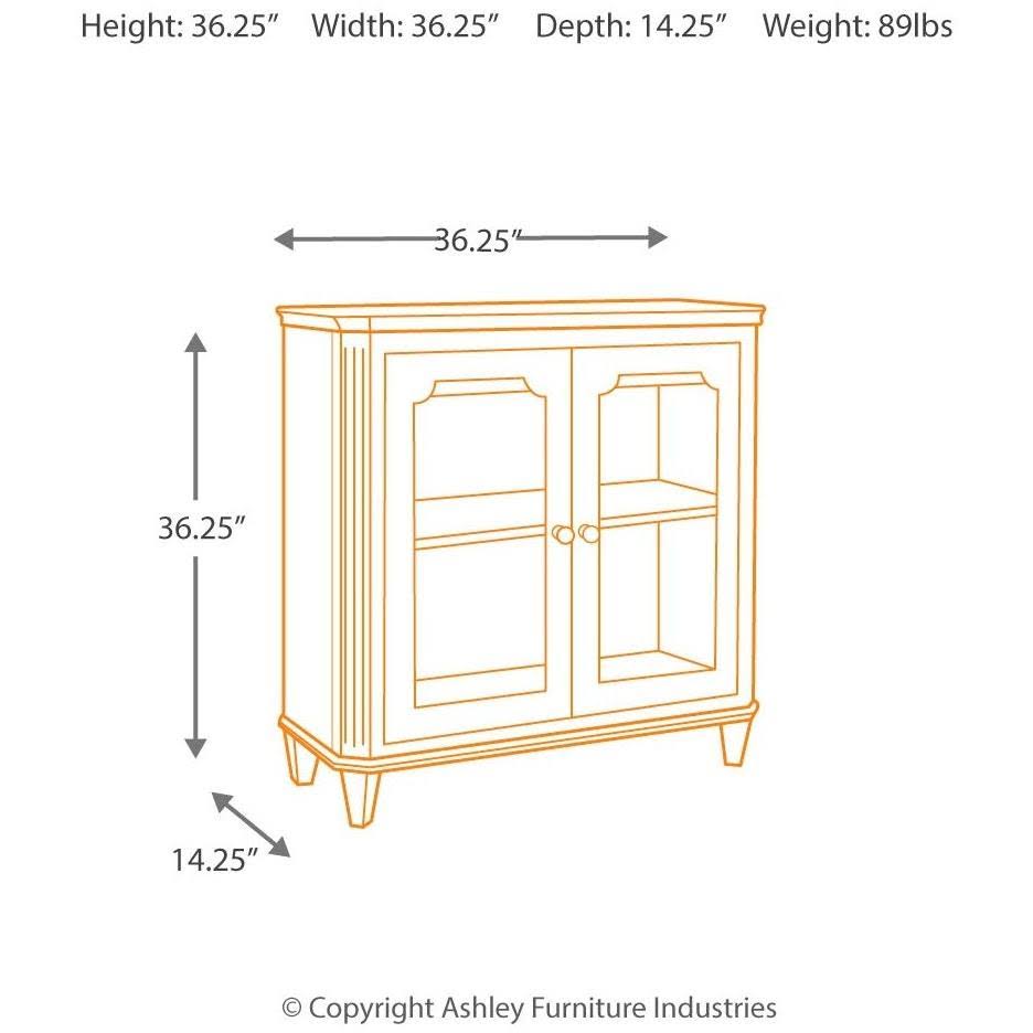 Antique Teal Door Accent Cabinet R903