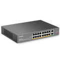 24 Port PoE Switch with 2 Gigabit Uplink Ethernet Port, 400W, Rackmount Unmanaged PoE+ Q239