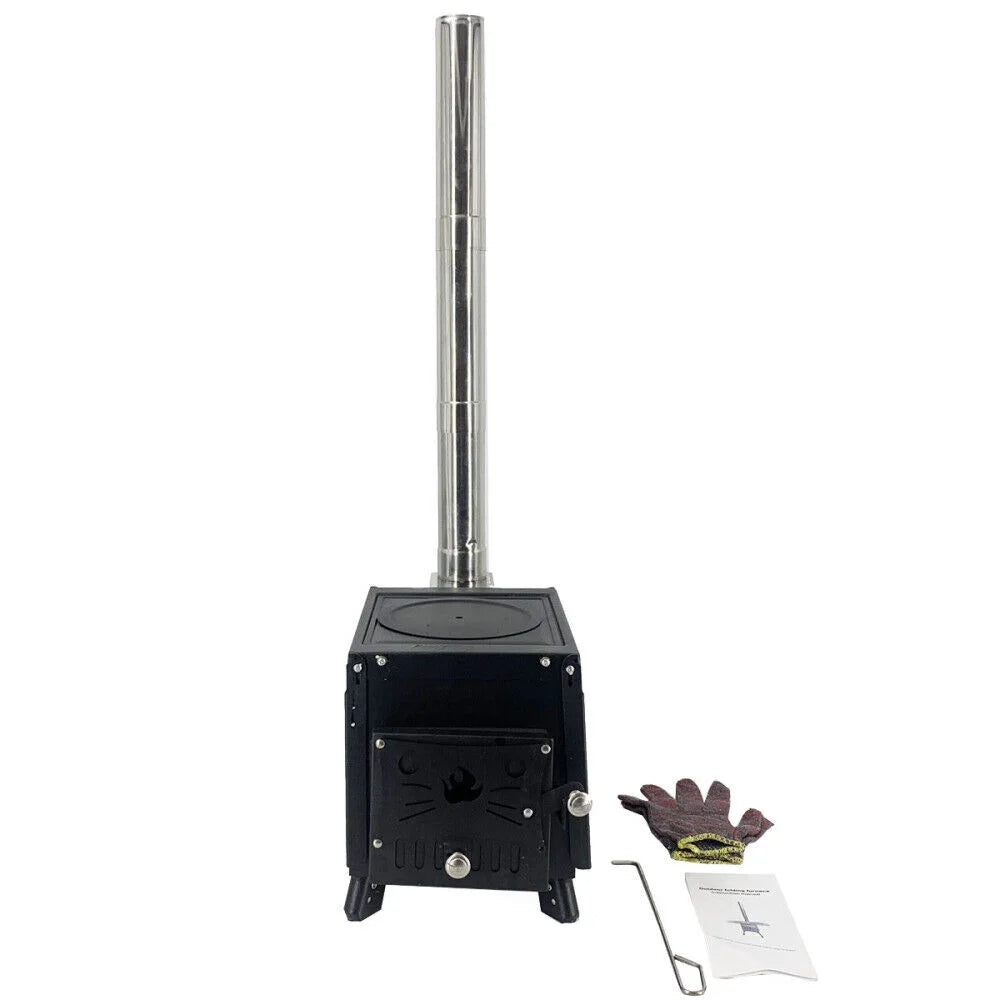 Portable Wood Burning Stove with Chimney Pipe F574