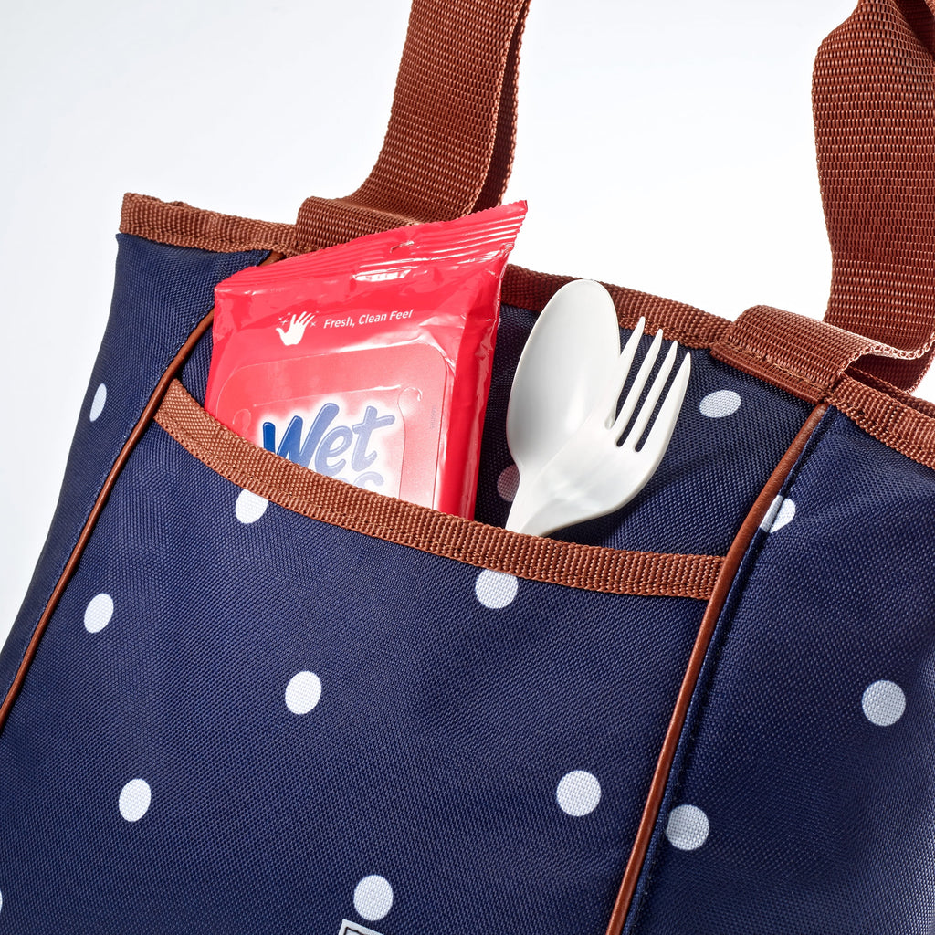 Insulated Lunch Bag with 18oz Water Bottle, Navy C21995