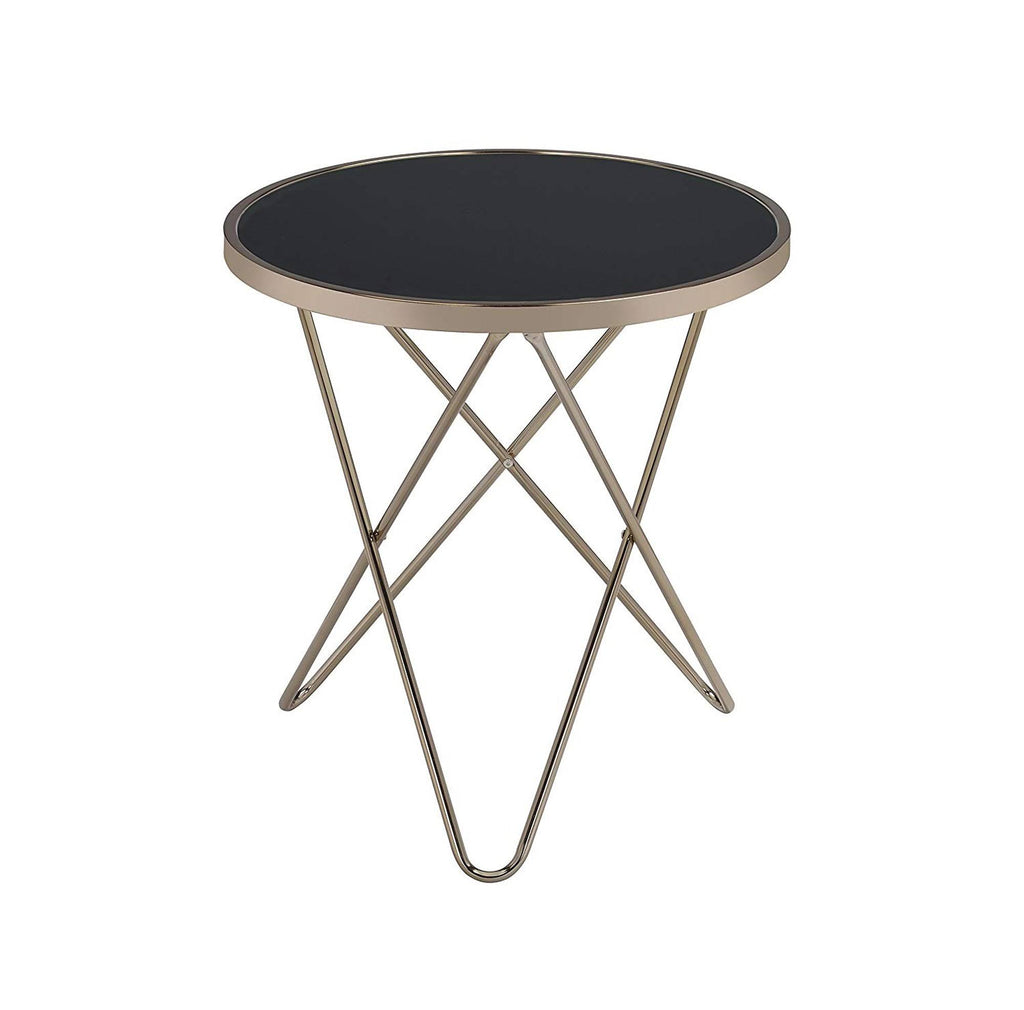 Black Glass End Table Y573662