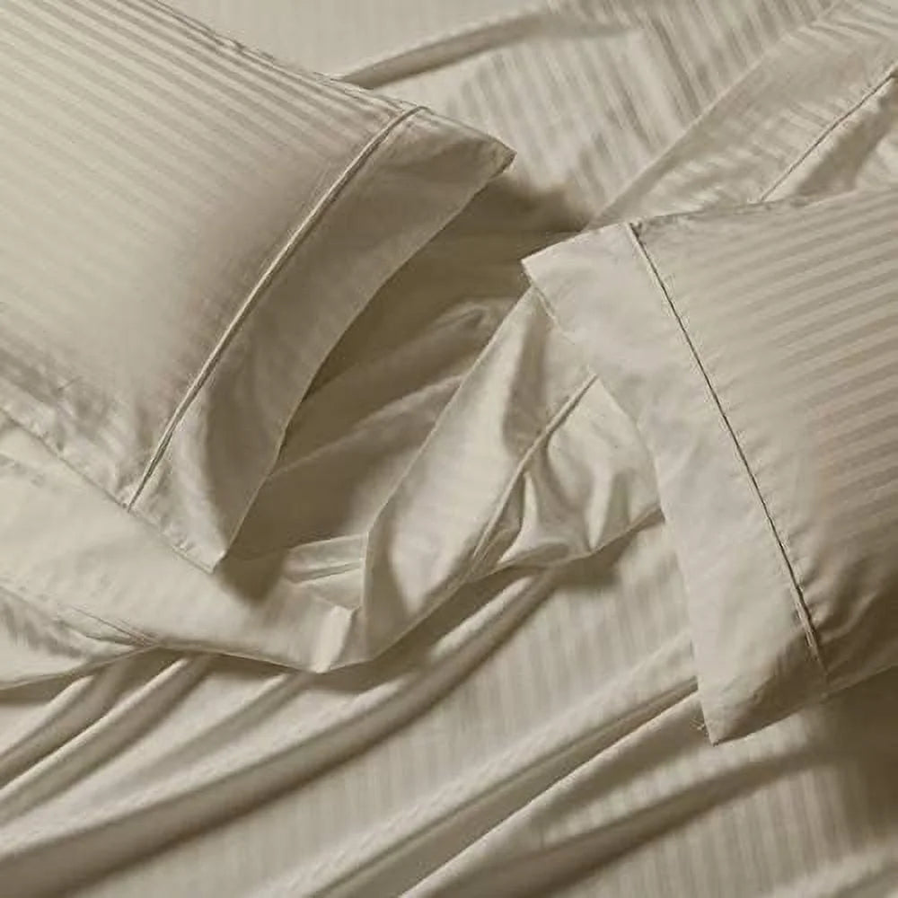 Ivory Cotton Blend 3PC Twin Extra Long XL Bed Sheets Set V416014