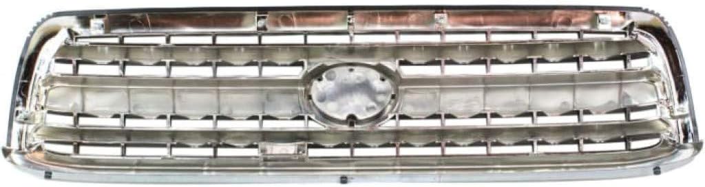 Chrome Shell Painted Black Insert Plastic Grille Assembly C353