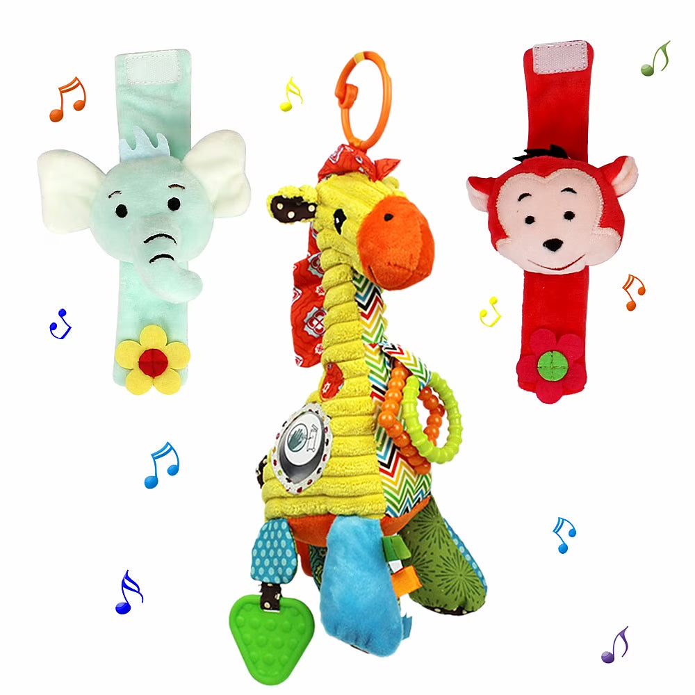 Baby Toys with Clip, Soft Arm Wrist Rattles G581526