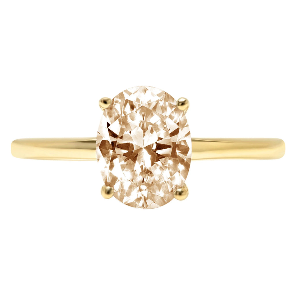 18K Yellow Gold Solitaire Ring L30567
