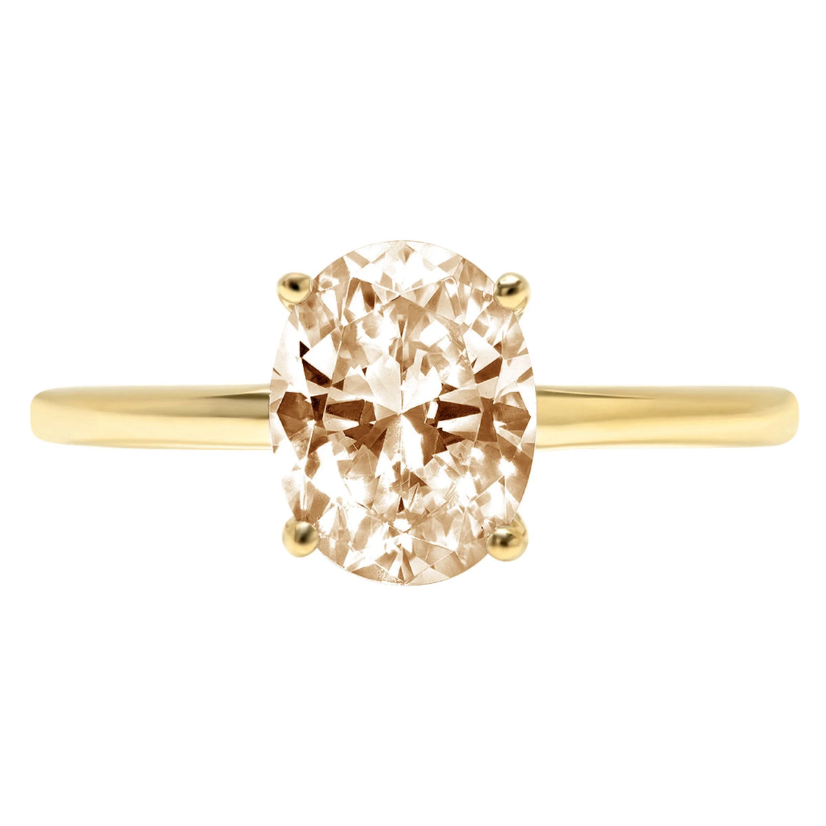 18K Yellow Gold Solitaire Ring L30567