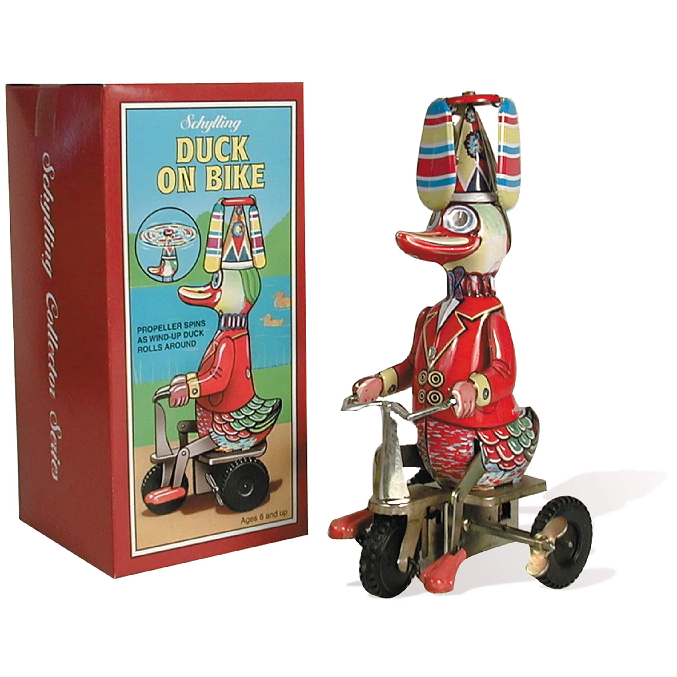 Wind-up Duck On Bike F6410