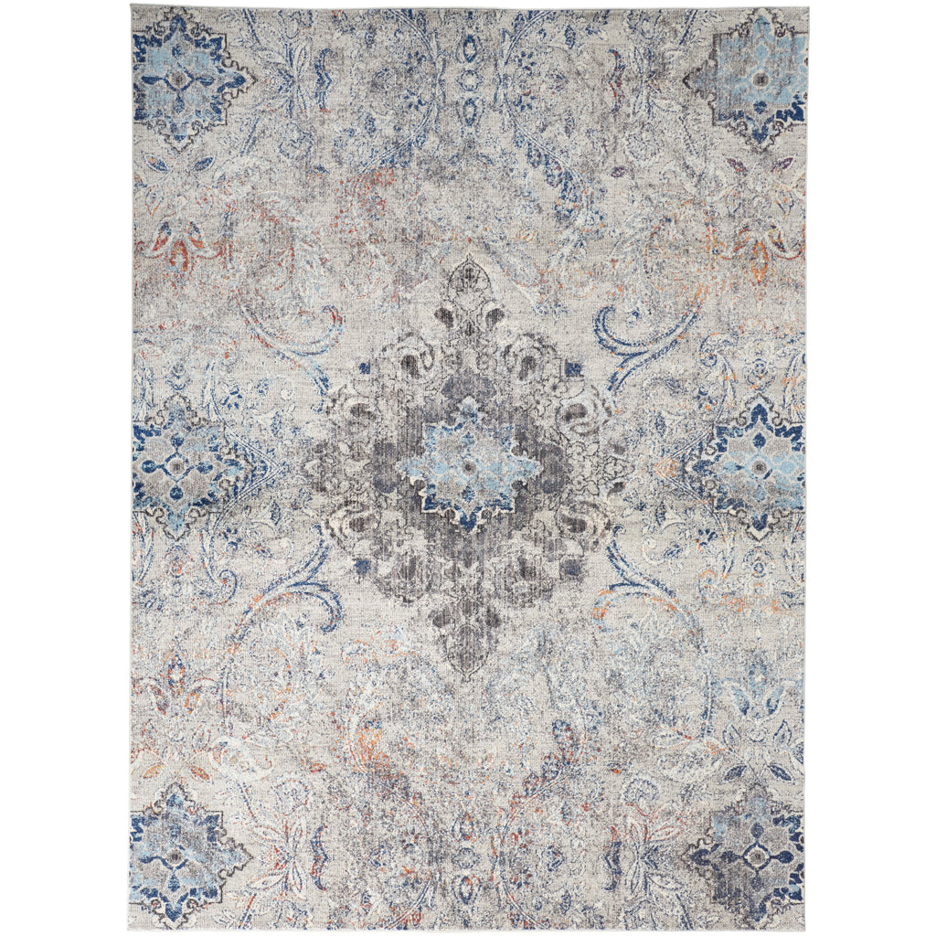 Ivory/Taupe/Blue Area Rug B3947