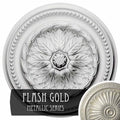 15 3/4x22OD x 1 7/8x22P Hand-Painted Flash Gold Ceiling Medallion W130519