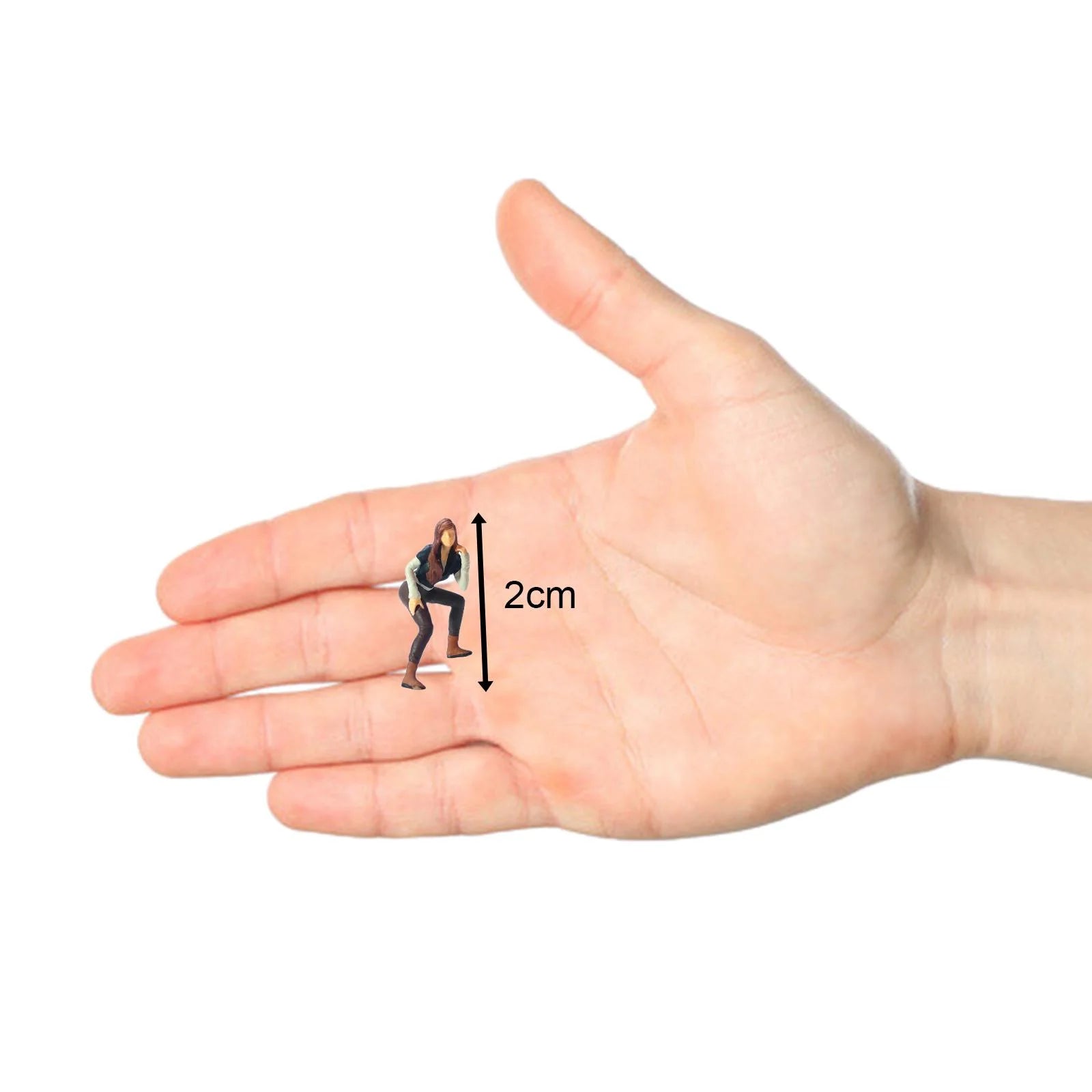 1/64 Scale Mini People Figures for Dollhouse Decor J87525
