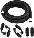 5/8" CPE Braided Nylon Stainless Steel Fuel Line Hose Kit, Pack of 2 K94036