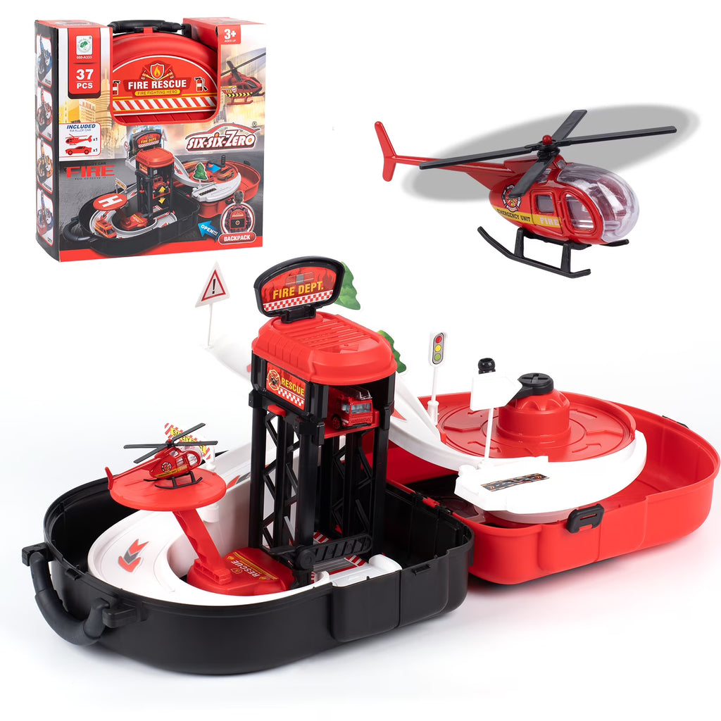 Toy Car Ramp Track Climbing Hills Construction Play Set with Backpack V819