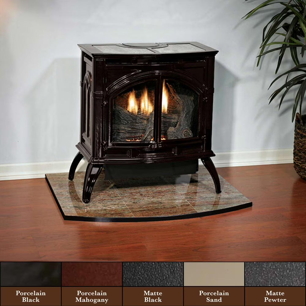 Cast Iron Contour Burner & Log Set, Matte Black R682