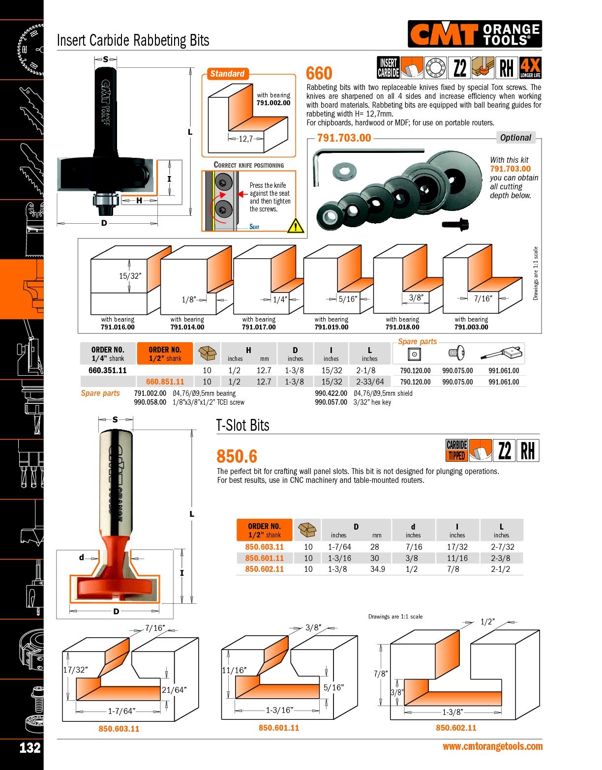 Insert Carbide Rabbeting Bit, 3/8-Inch Cutting Depth, 1-3/8-Inch Diameter, 1/4-Inch Shank H885378