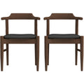 Faux Leather Dining Chair in Black (Set of 2) E1870
