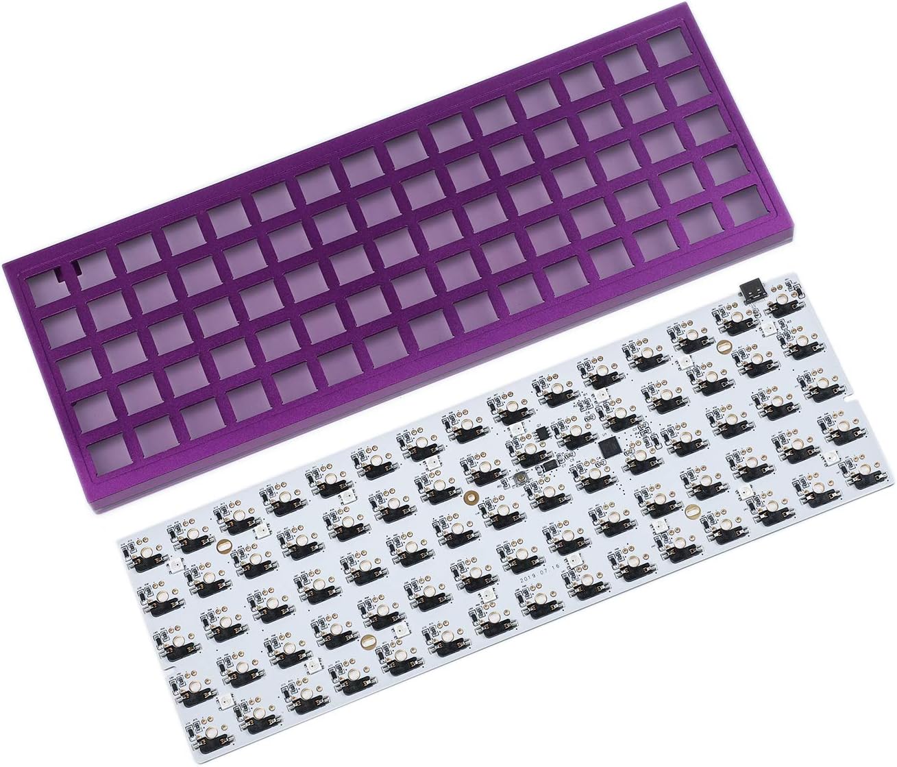 75 Keys Ortholinear Layout QMK Anodized Aluminum Hot Swap Mechanical Keyboard Kit K5814