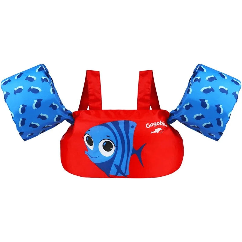 Toddler Swim Vest Floaties Jacket with Water Wings and Shoulder Strap S1074