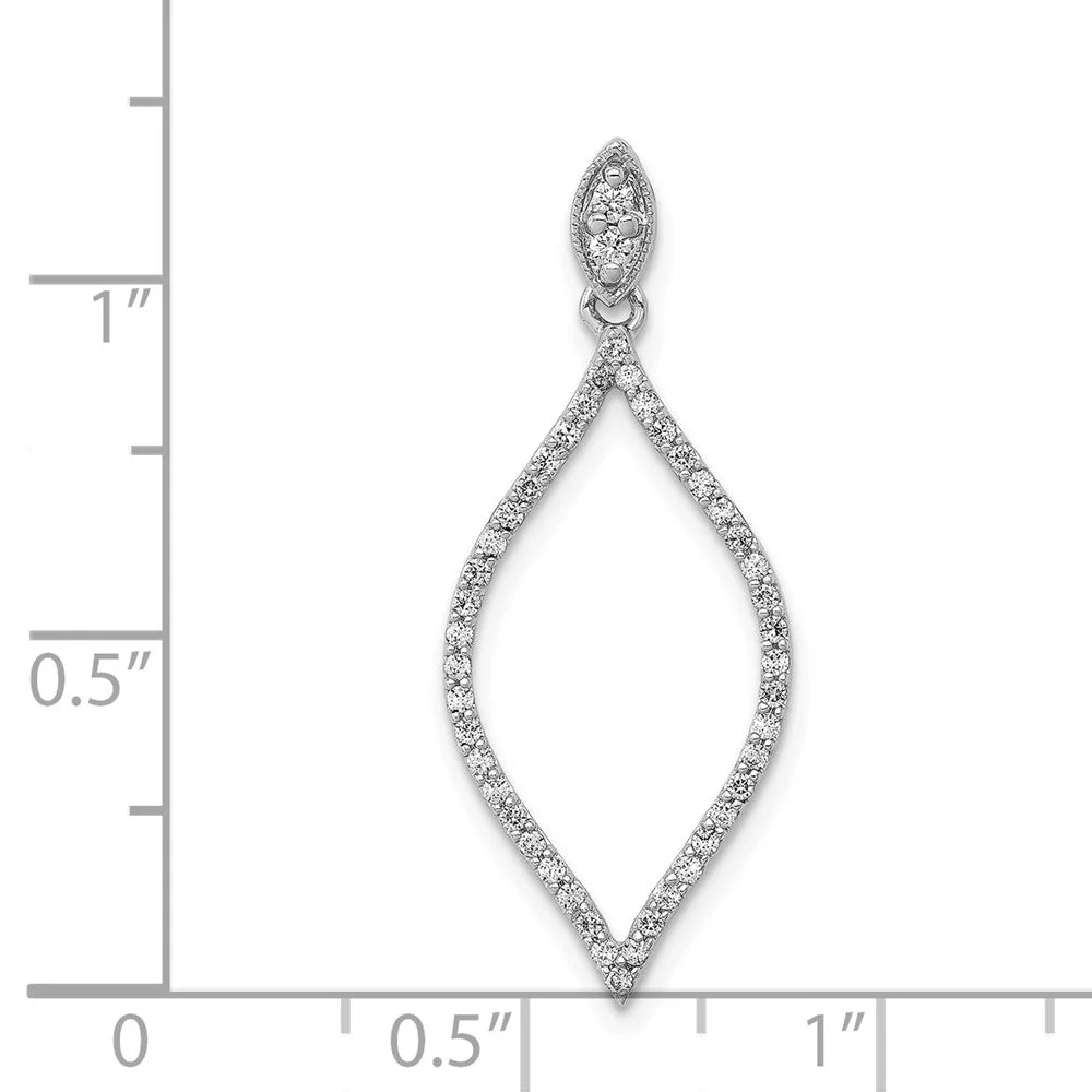 14k White Gold 1/4ct. Diamond Pendant O208