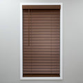 Dark Oak Cordless 2 in. PVC Faux Wood Blind 56 in. W x 64 in. L R754656