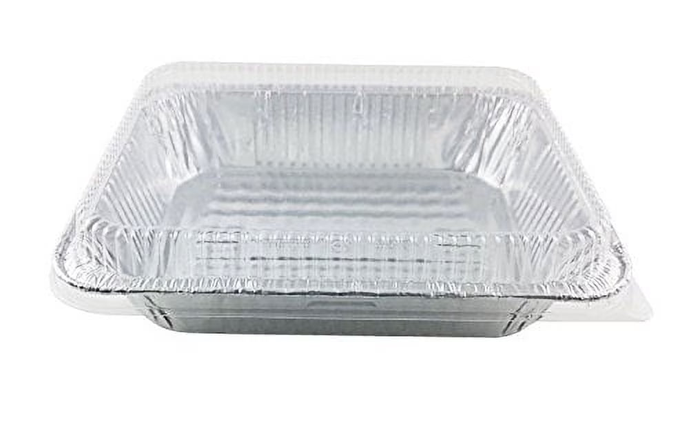 1/2 Half-Size Aluminum Foil Steam Table Pan 2 9/16" Deep with Clear Dome Lid (Pack of 20) E722757