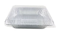 1/2 Half-Size Aluminum Foil Steam Table Pan 2 9/16" Deep with Clear Dome Lid (Pack of 20) E722757