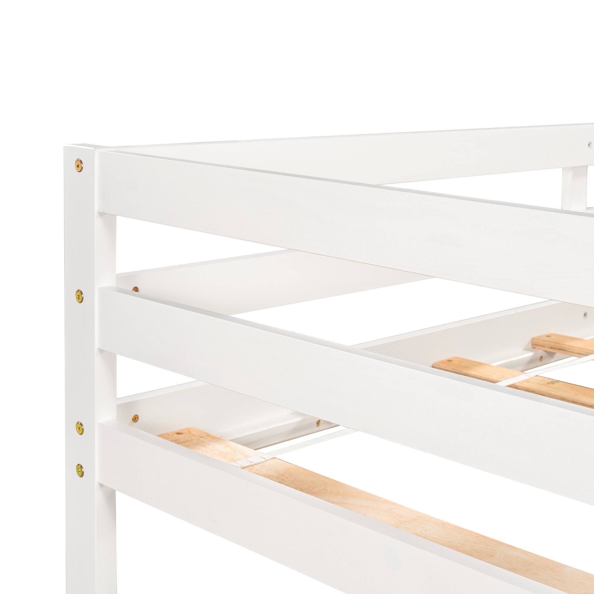 Twin Loft Bed with Cabinet and Rolling F3880