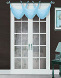 Bronze Grommet Voile Sheer Window Valance Swag Topper D333