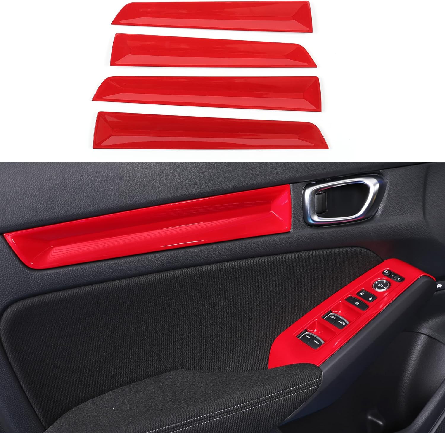 Carbon Fiber Pattern Door Panel Cover Trims L584402