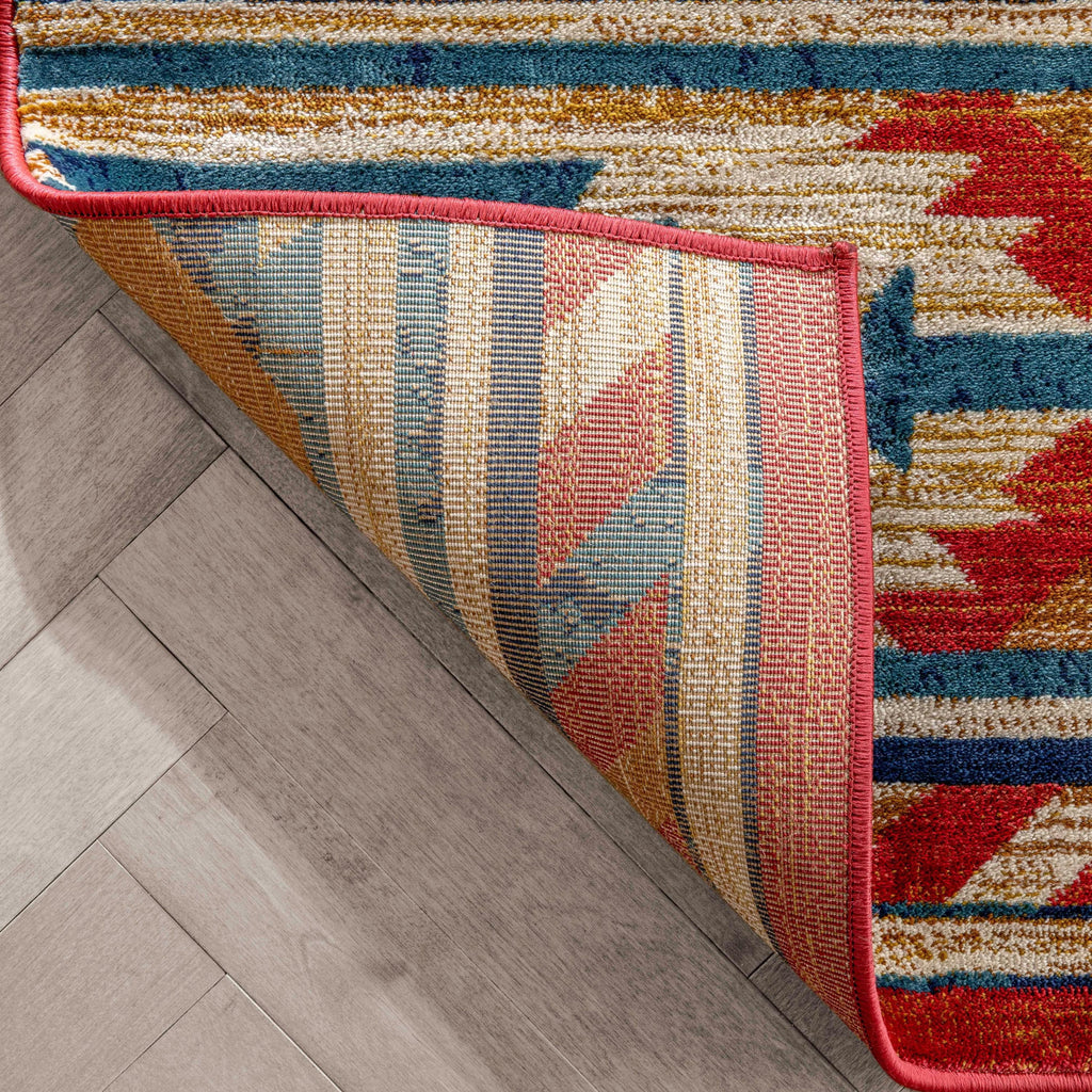 Dark Blue Traditional Medallion Rug Runner J534673