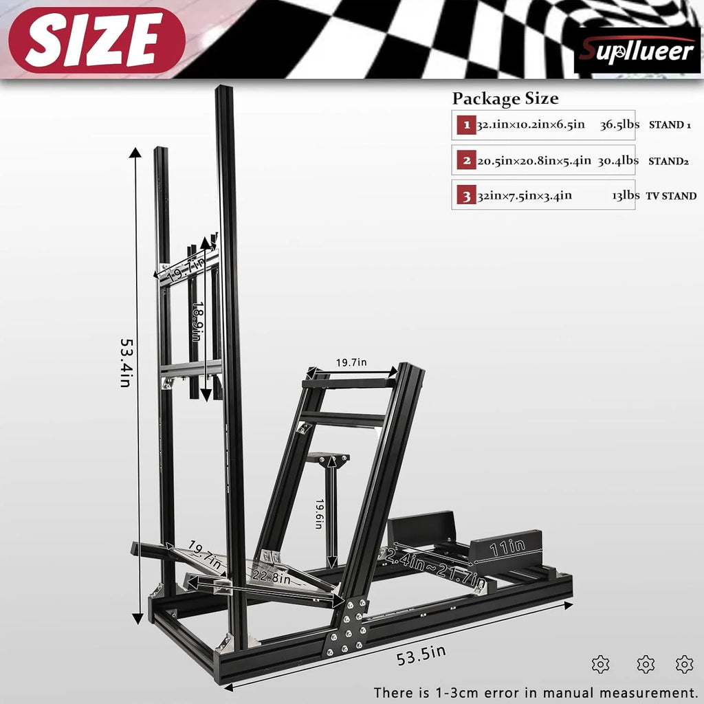 Racing Simulator Cockpit with Display Bracket W47568