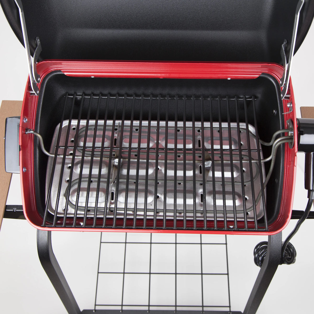 Red Portable Electric Cart Grill with Two Folding Tables T824128