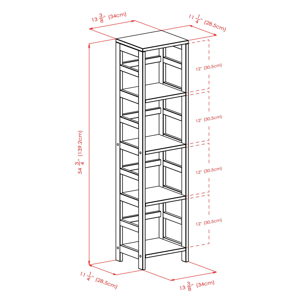 2-Section Storage Shelf with 4 Black Fabric Baskets A293