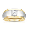 10K Two-Tone Gold Men's Solitaire Ring Z209