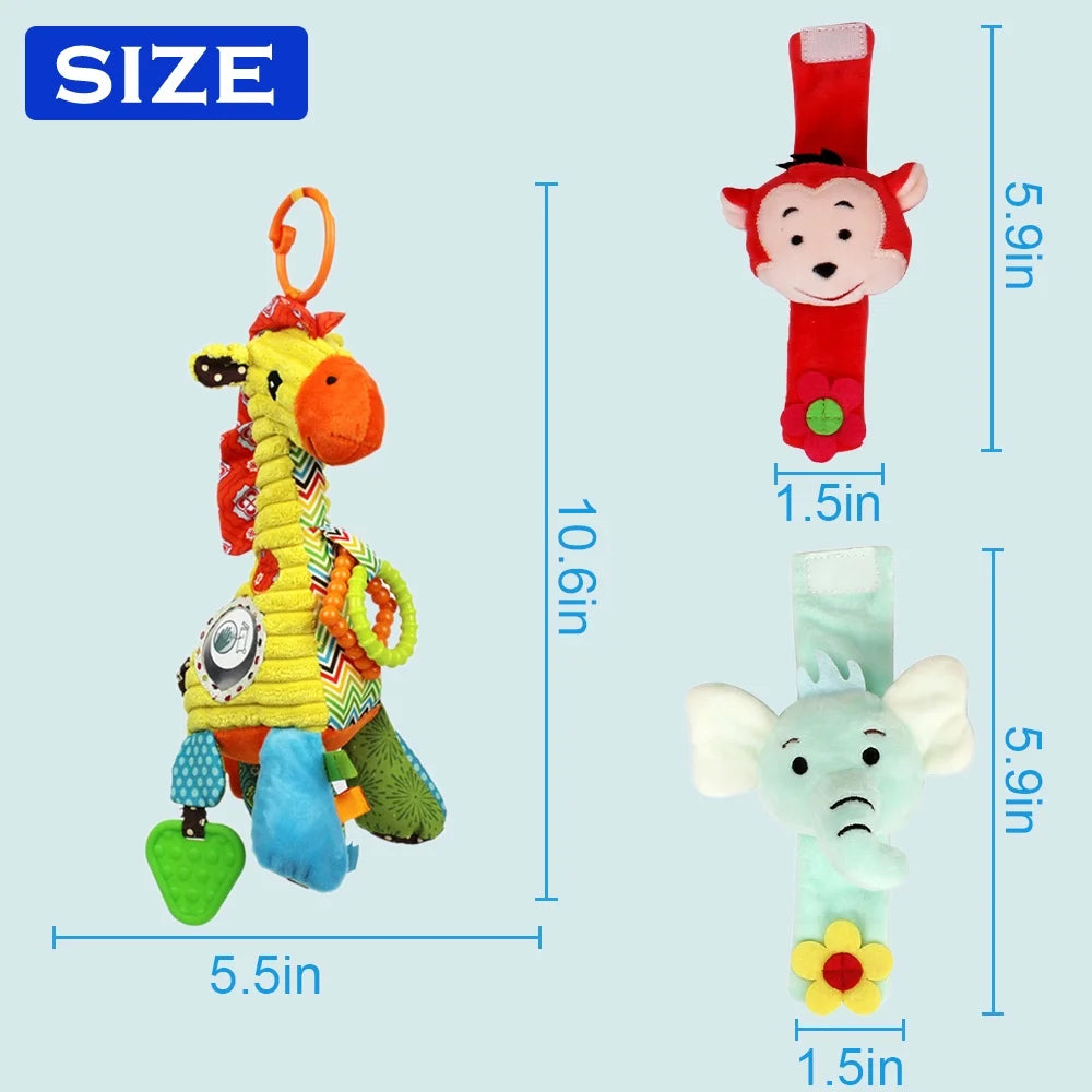 Baby Toys with Clip, Soft Arm Wrist Rattles G581526