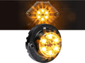 4pc AMBER WHITE LED Hideaway Strobe Light Waterproof Emergency Strobe Warning Lights Y75514